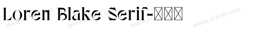 Loren Blake Serif字体转换